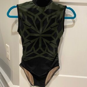 Kids Black and Green Leotard